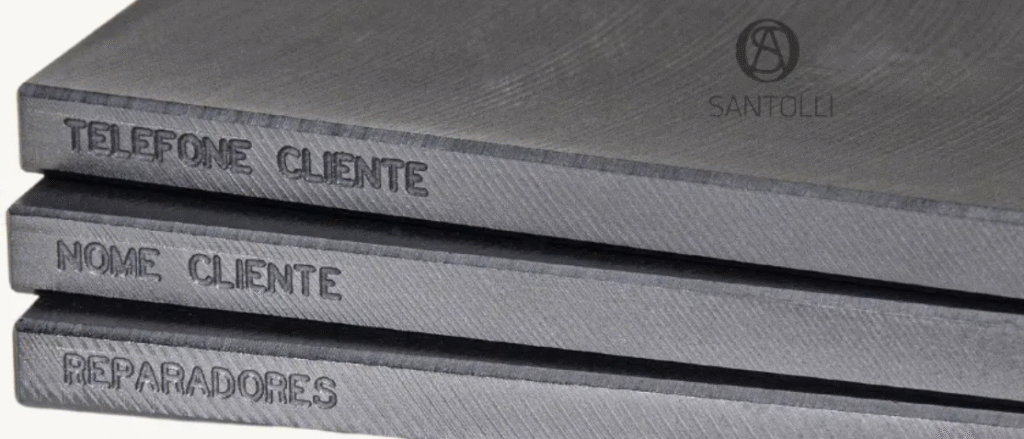 Palhetas de grafite gravadas a laser para mecanicos fidelizar o cliente